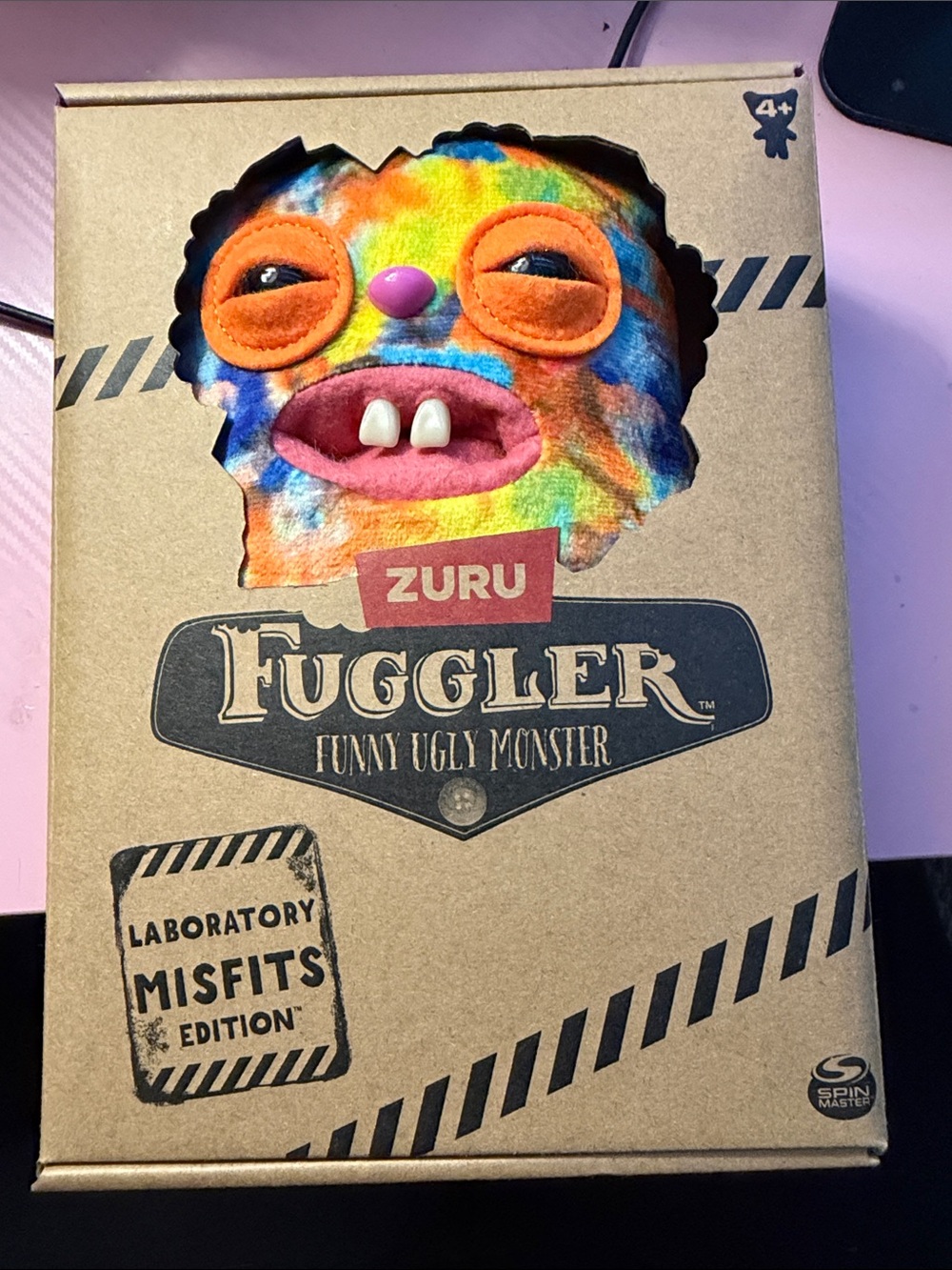 ZURU Fuggler Rainbow Tie-Dye Funny Ugly Monster Plush - Colorful Rainbow